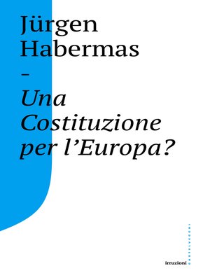 cover image of Una costituzione per l'Europa?